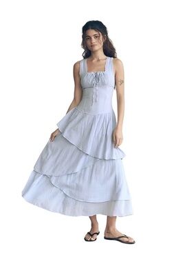 Free People In My Dreams Midi Smocked Asymmetrical Tiered